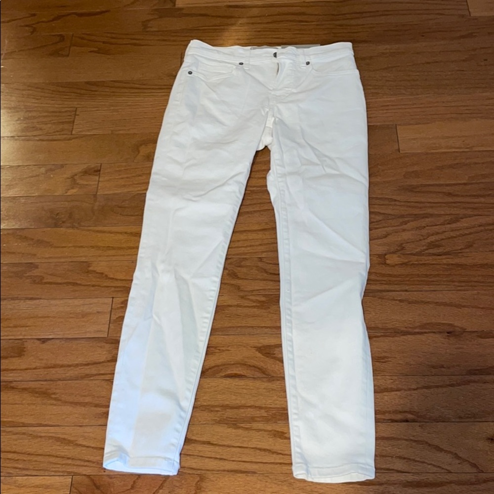 WHITE EVERLANE MID RISE SKINNY JEAN SIZE 26